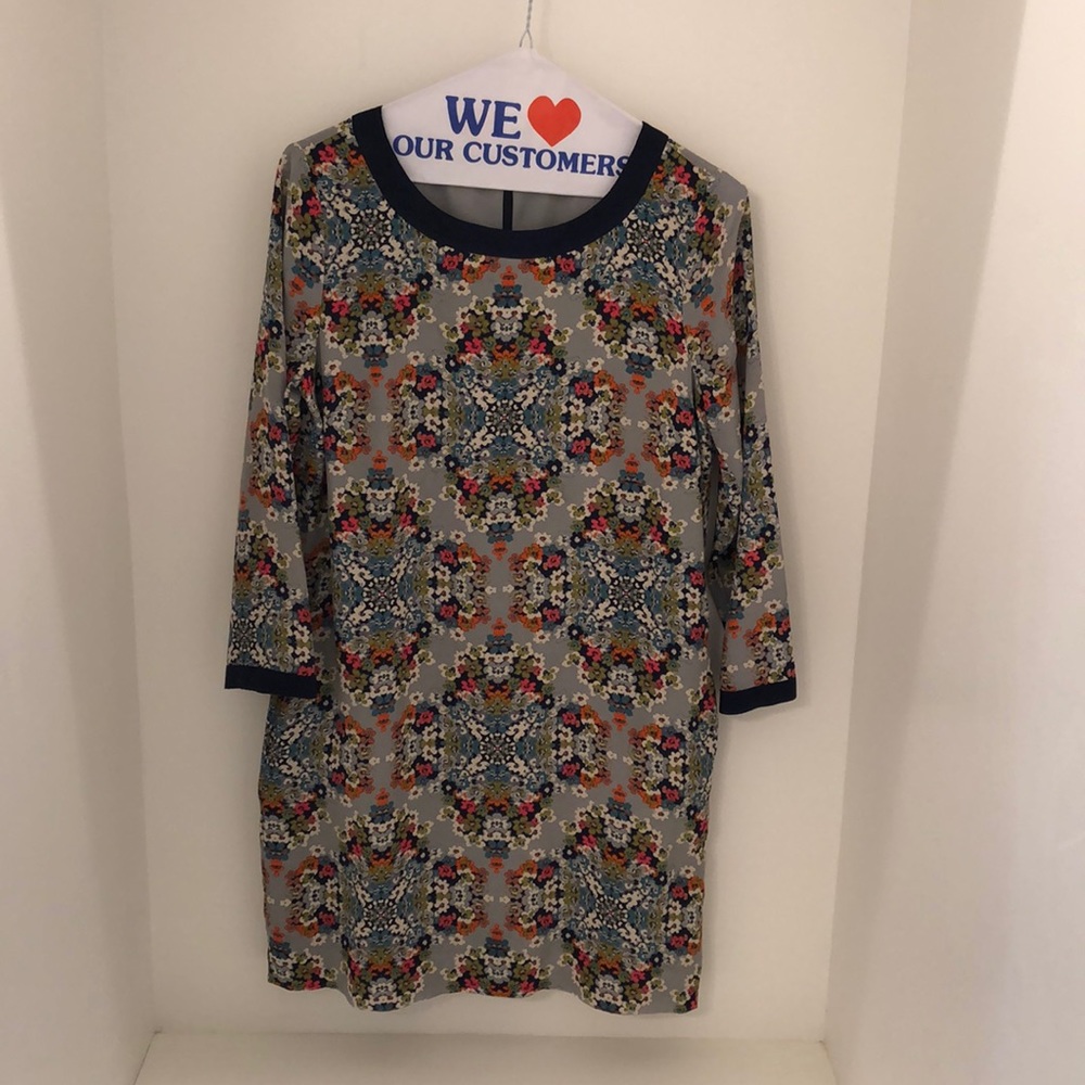 J. Crew Retail Misty Fog Floral Shift Dress, Sz 2